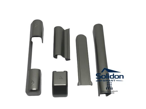 Set capace balamale mici ROTO NT pentru uși și ferestre PVC, titan mat – imaginea 1