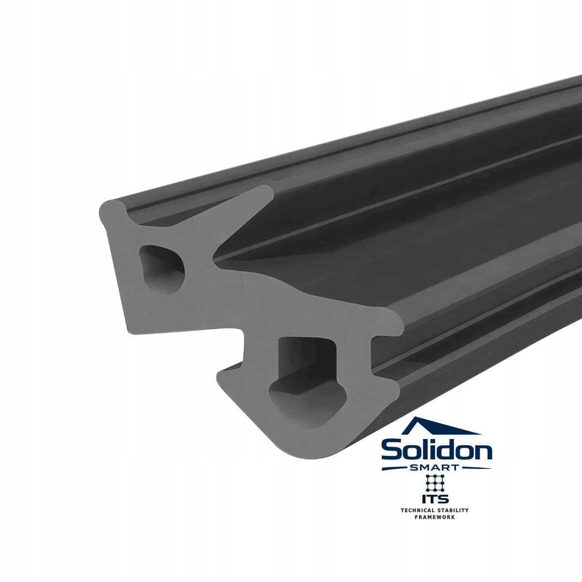 Garnitură etanșare geam PVC Solidon EPDM 10 m x 10 mm negru – imaginea 1