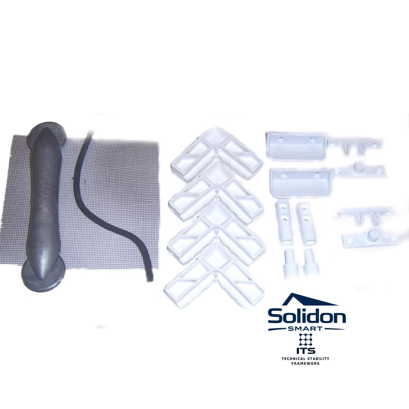 Plasă țânțari Solidon kit cu balamale, aluminiu maro, 50x130 cm – imaginea 1