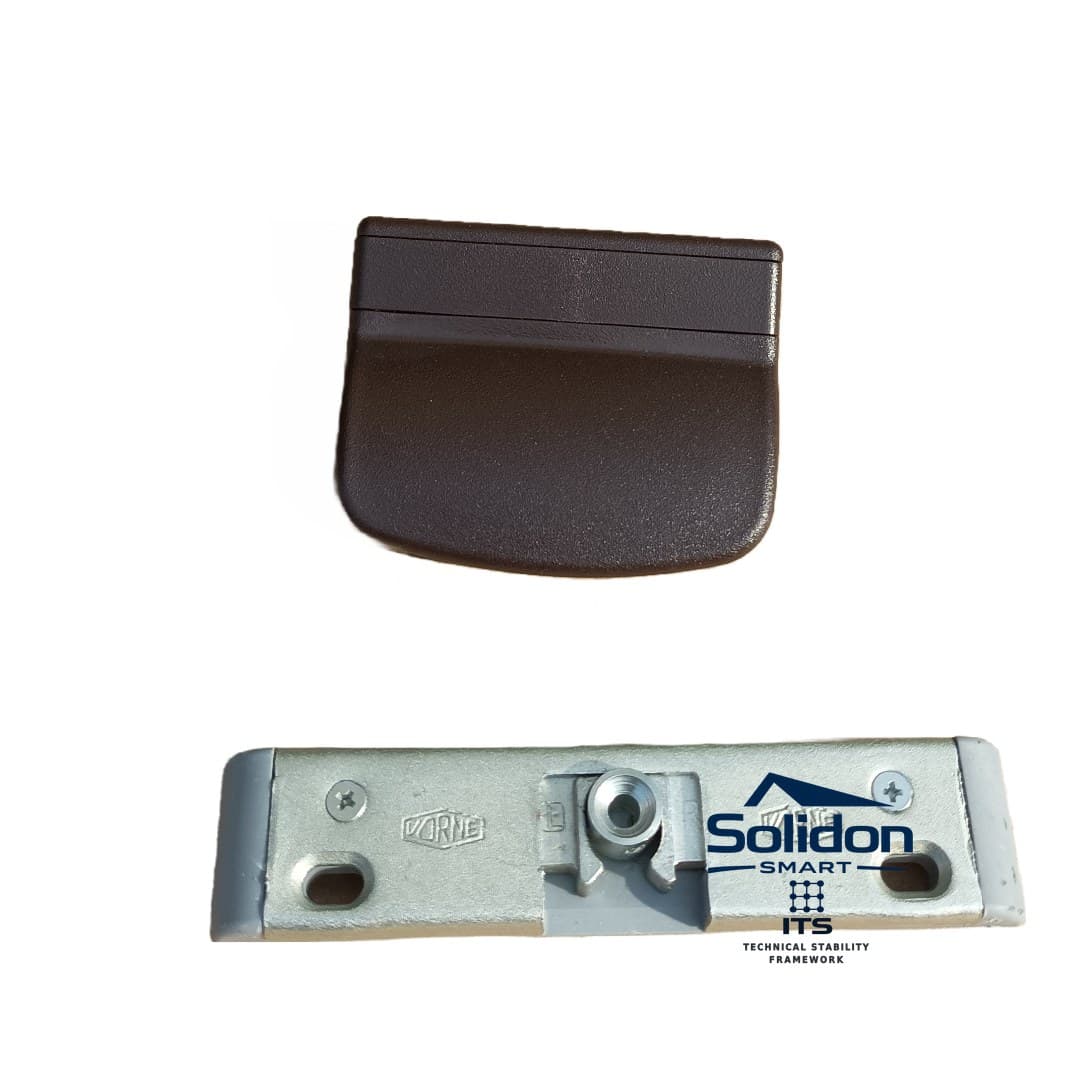 Kit închidere ușă balcon Solidon, falt 13 mm, mâner plastic – imaginea 1