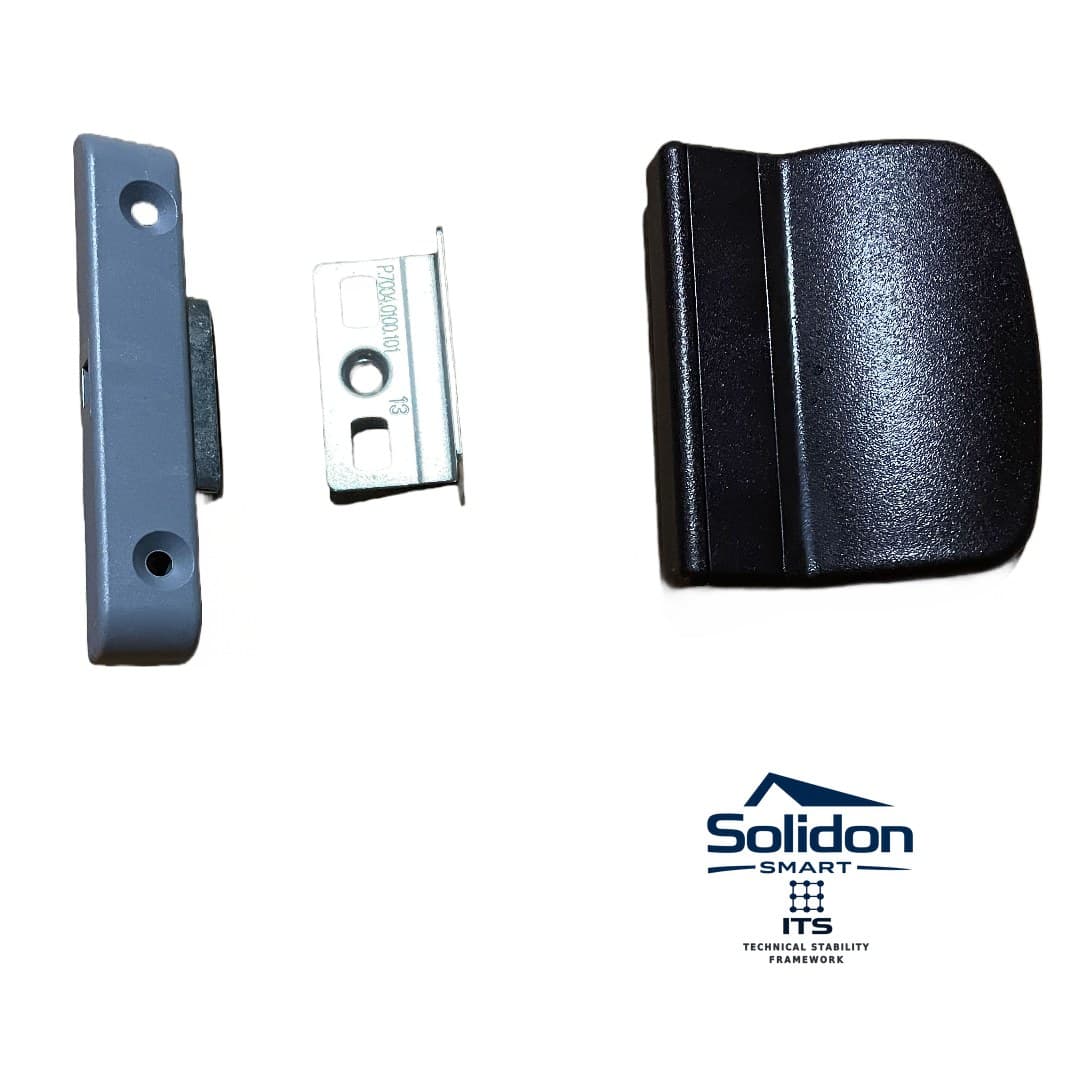 Kit închidere ușă balcon Vorne prindere magnetică falt 13 mm maro