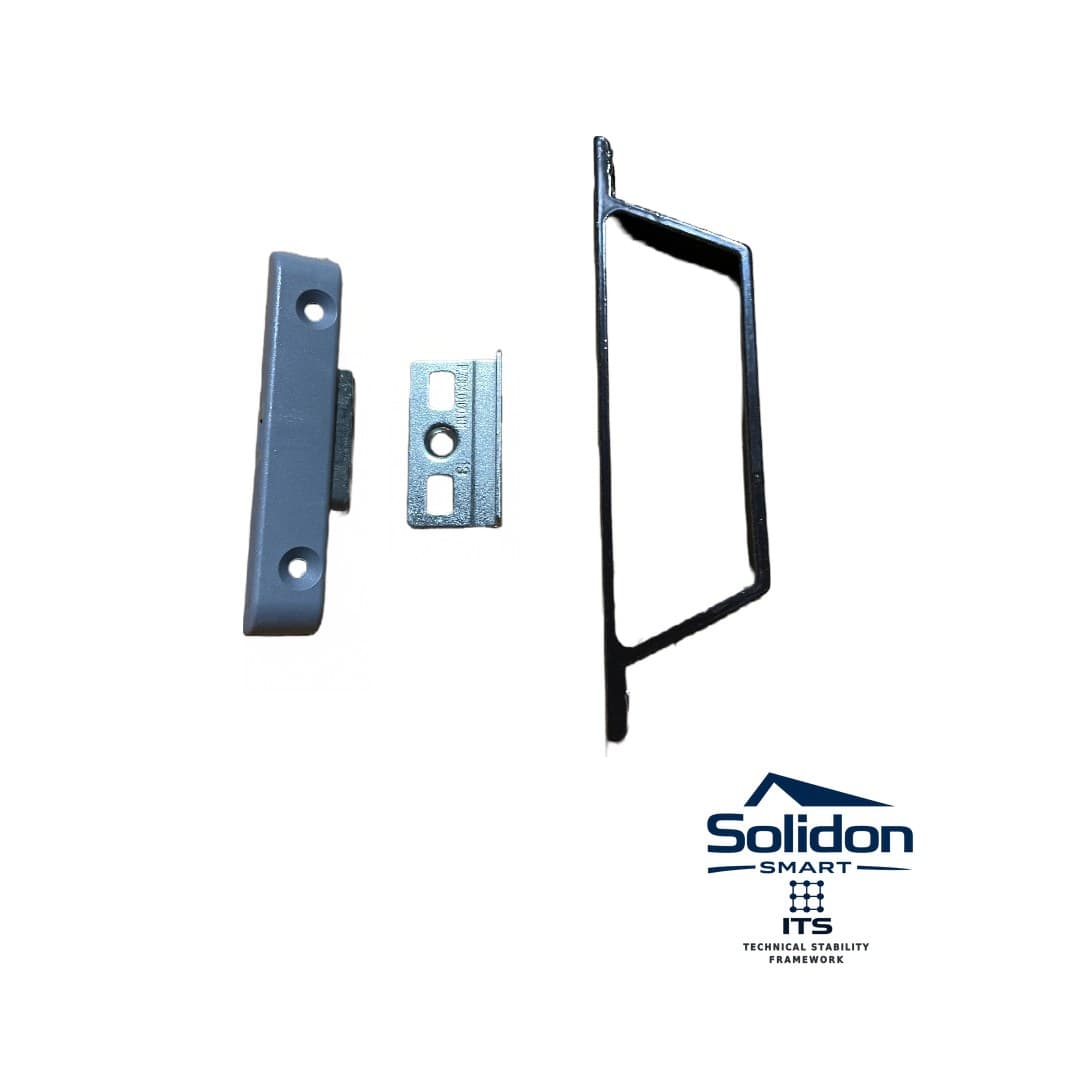 Sistem închidere ușă balcon Vorne magnetic falt 13 mm mâner tip D maro – imaginea 1