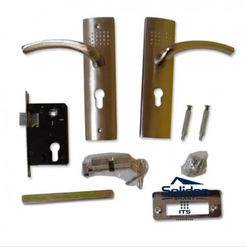 Broască îngropată Solidon pentru uși MDF interior, metal, argintiu, dreapta