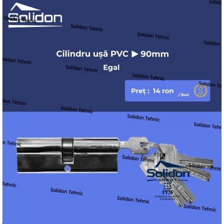Cilindru usa PVC 90mm (5 chei)