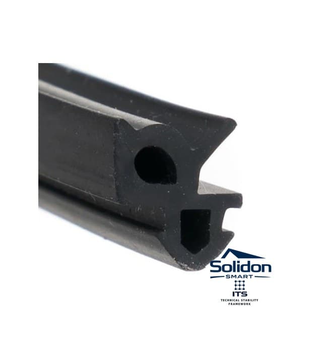 Garnitură etanșare EPDM Solidon pentru profil Rehau PVC, negru, 20 m – imaginea 1