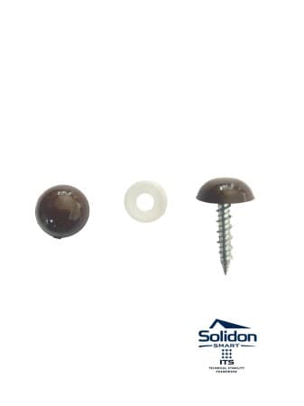Capac maro inchis + saiba pentru mascare surub – imaginea 1
