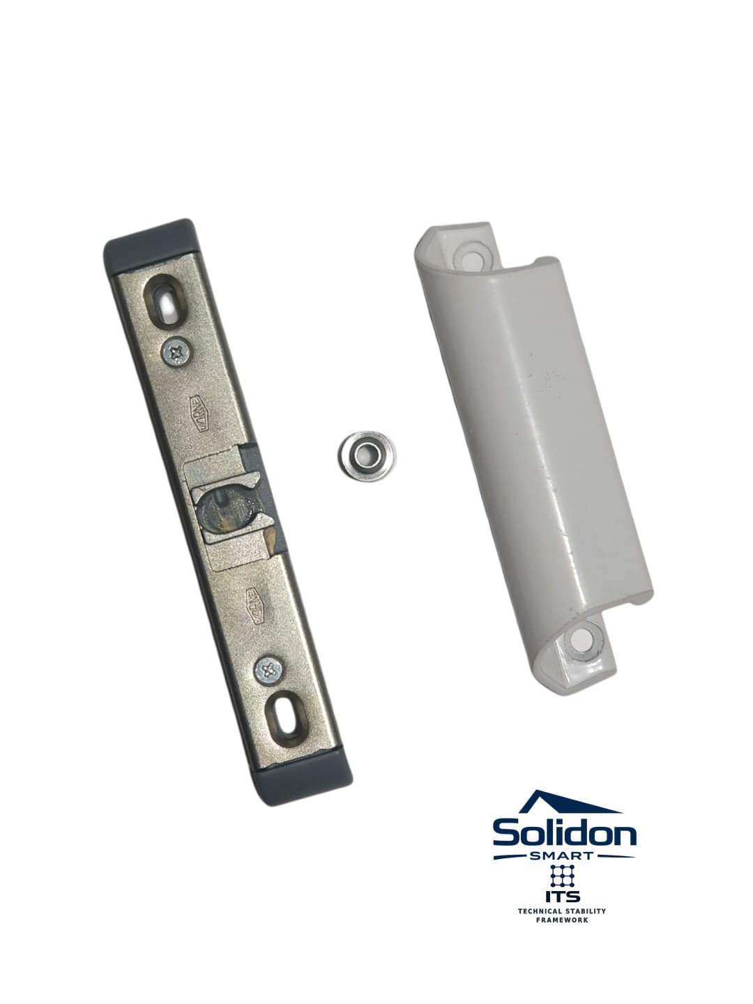 Yală Vorne pentru ușă balcon PVC, falt 9 mm, mâner scoică alb/maro