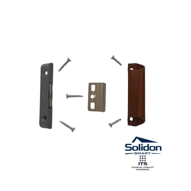 Kit închidere magnetică Vorne ușă balcon, mâner scoică stejar, profil 13 mm