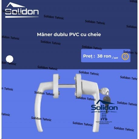 Maner dublu PVC cu cheie