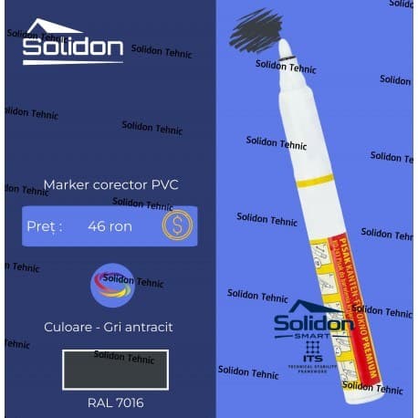 Marker corector PVC gri antracit