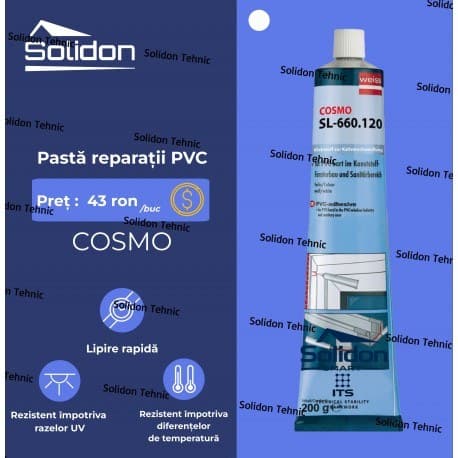 Pasta reparatii PVC Cosmo (Alb) – imaginea 1