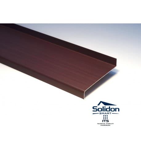Set glaf aluminiu, latime 30 cm x 105 cm lungime, mahon, cu capace laterale, pentru ferestre, aluminiu extrudat