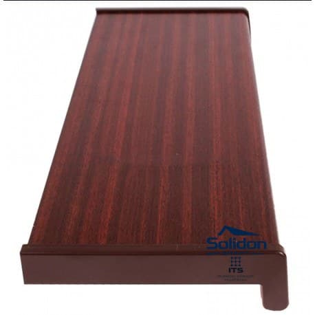 Set glaf pvc, latime 15 cm x 44 cm lungime, mahon, cu capace laterale, pentru ferestre – imaginea 1