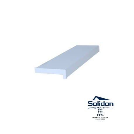 Set glaf pvc, latime 20 cm x 200 cm lungime, alb, cu capace laterale, pentru ferestre