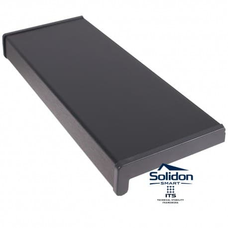Set glaf pvc, latime 40 cm x 156 cm lungime, gri antracit, cu capace laterale, pentru ferestre – imaginea 1