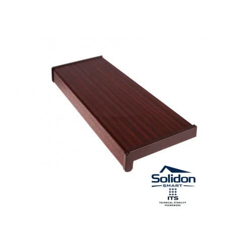 Set glaf pvc, latime 40 cm x 200 cm lungime, mahon, cu capace laterale, pentru ferestre