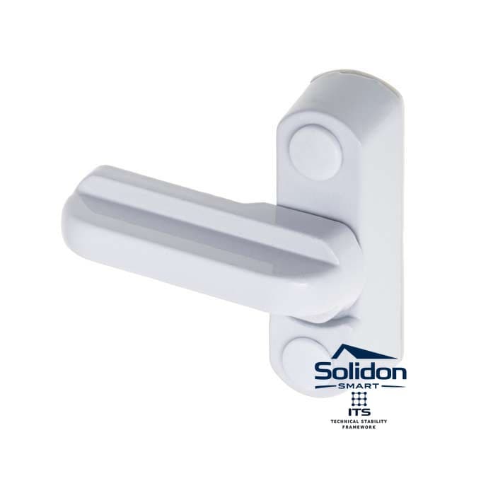 Blocator antiefracție Solidon aluminiu alb pentru tâmplărie PVC/aluminiu, 2 buc – imaginea 1