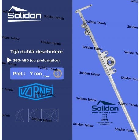 Tija dubla deschidere Vorne cu prelungitor inclus ( 360-480mm )